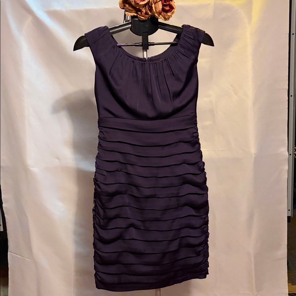 Chic Sleeveless Purple Midi Dress